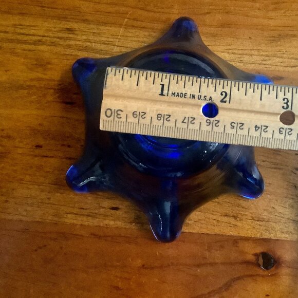 Set of Candleholders Cobalt Blue Glass Small - Picture 9 of 10